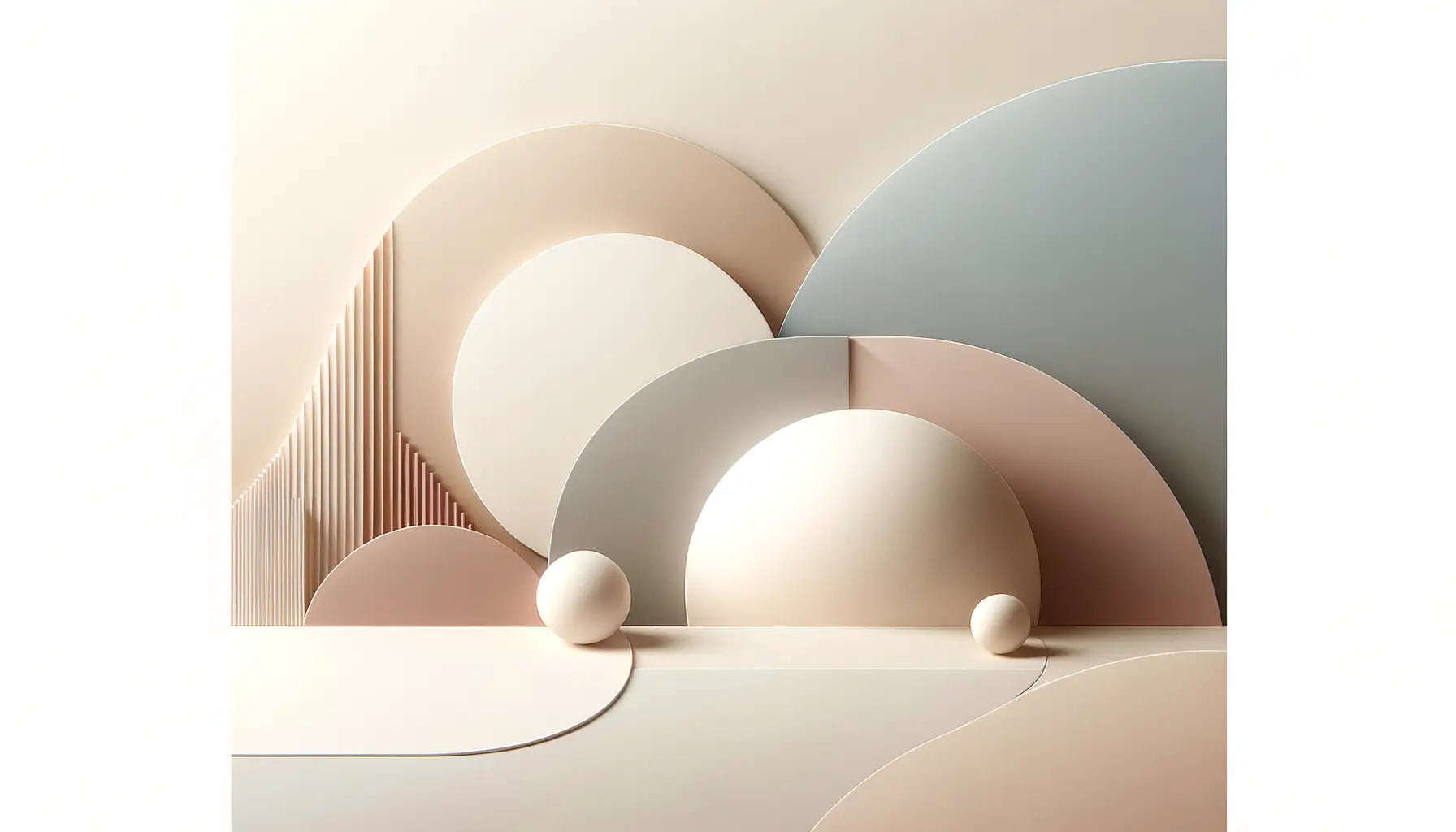 minimalist abstract scene with soft neutral colors and gentle lighting